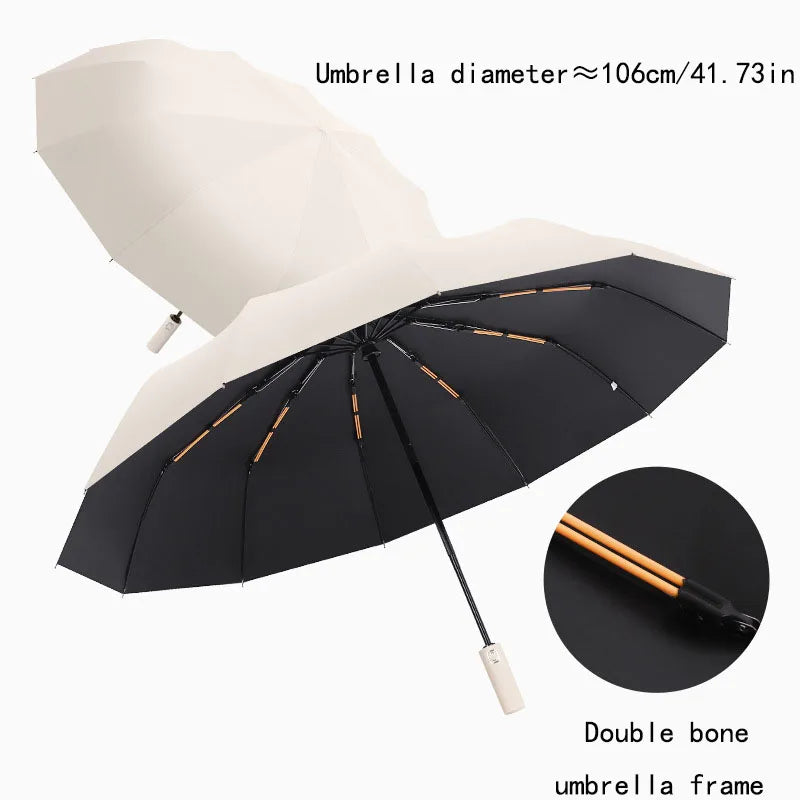 Reinforced 24-Bone Umbrella, Men's Business Strong And Durable Wind-resistant Umbrella, Anti-UV Sunscreen Umbrella Women's Sunny Quick Pick Grocers