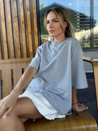 Hirsionsan Summer Casual Oversized T-shirts Women 100% Cotton Pink Loose Tees 2025 New Cusual Solid O Neck Female Aesthetic Tops Quick Pick Grocers