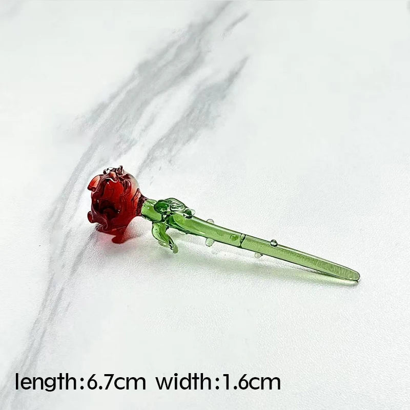 Tulip Glass Ornament Simulated Flower Bouquet Gift Healing Series Girlfriend Life Is One Thousand Times Spring and Bright Quick Pick Grocers