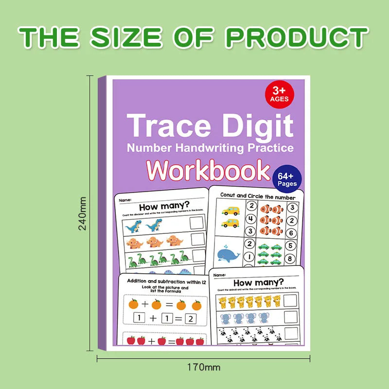 Interactive Math Workbook - Counting, Addition, and Subtraction Within 10, Number Relationships Activities - Visual Learning Workbook, Suitable for Preschool, First Grade, Home Education, Classroom Teaching - Learning and Edu Quick Pick Grocers