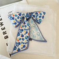 Cashew flower silk scarf, double-sided printed headband, ins decoration, versatile triangle scarf accessories Quick Pick Grocers