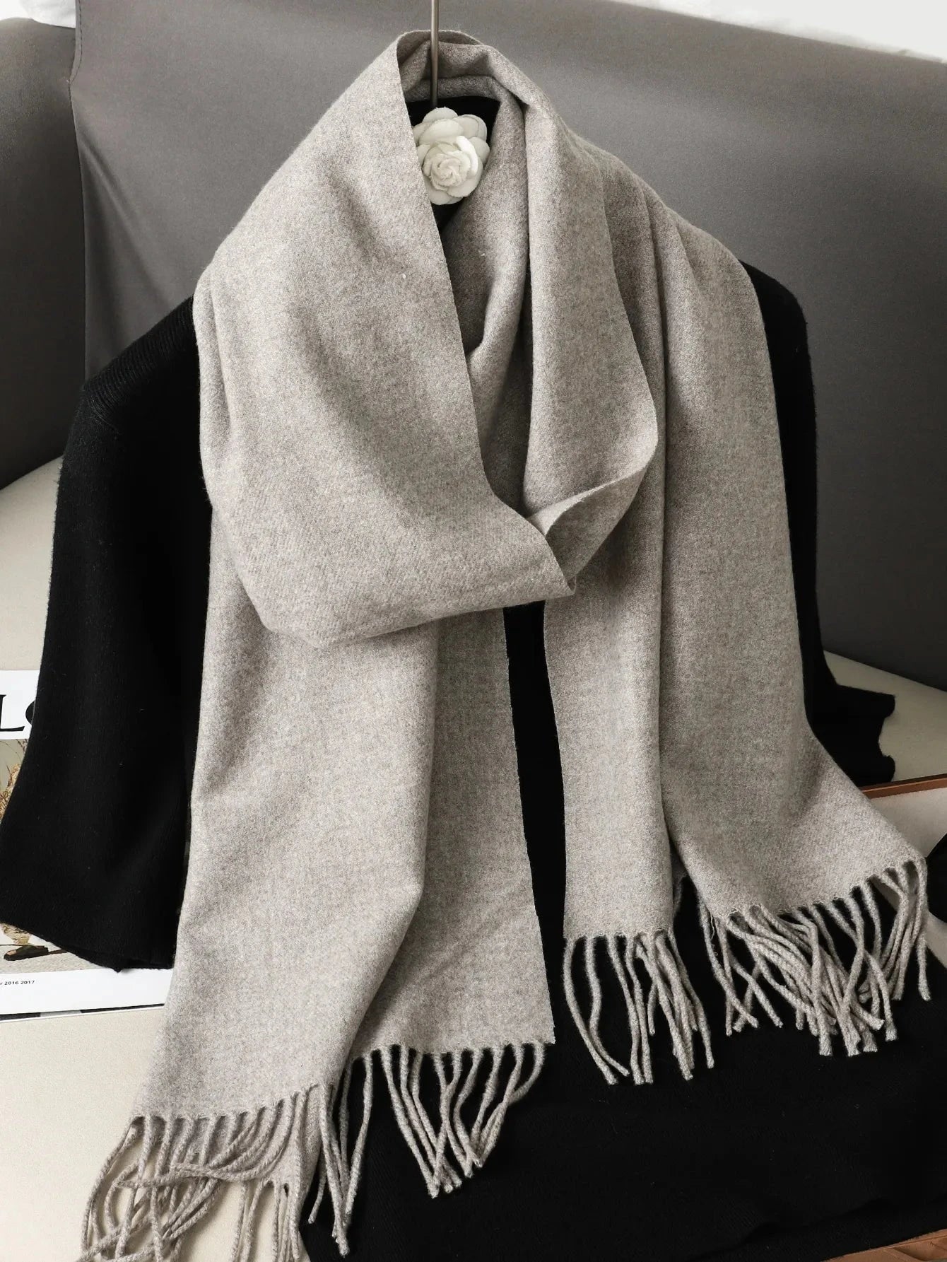 62Color Solid Women Winter Scarf Warm Thicken Cashmere Shawl Outdoor Fashion Luxury Tassels Pashmina Lady Wrap Windproof Scarves Econic Blanks