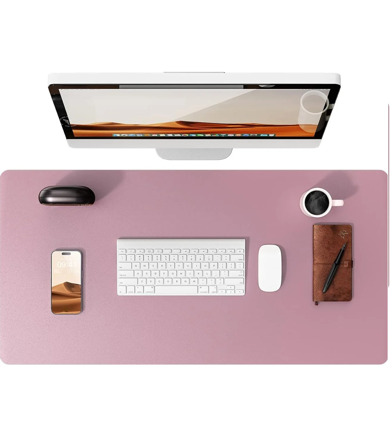 Large Mouse Pad,Office Desk Mat, Leather Desk Pad Protector, Non-Slip PU Leather Desk Blotter, Laptop Desk Pad Quick Pick Grocers