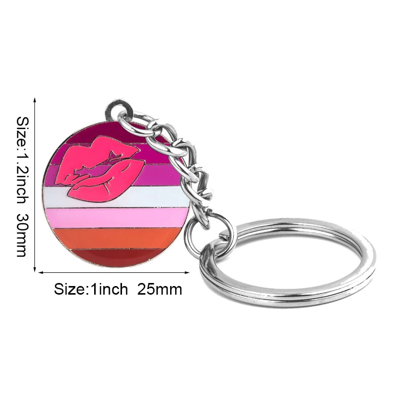 Progress Transgender Rainbow Pansexual pride Genderqueer pride Asexual Metal Key Ring Key Chain For Women Jewelry Quick Pick Grocers