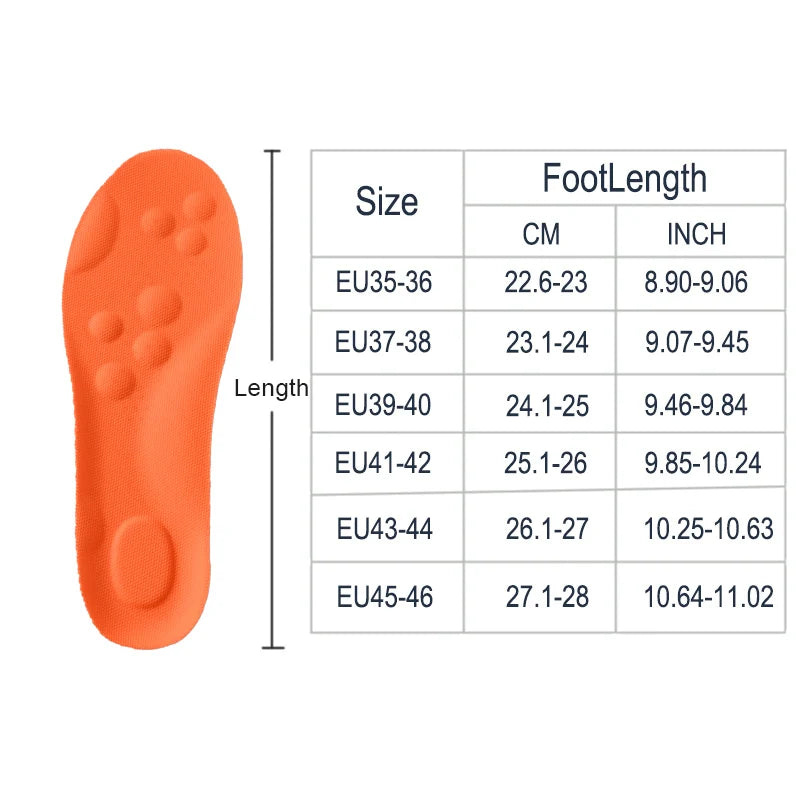 1/2/4pairs Latex Sport Insoles Soft High Elasticity Shoe Pads Orthotic Breathable Shock Absorption Cushion Arch Support Insole Quick Pick Grocers