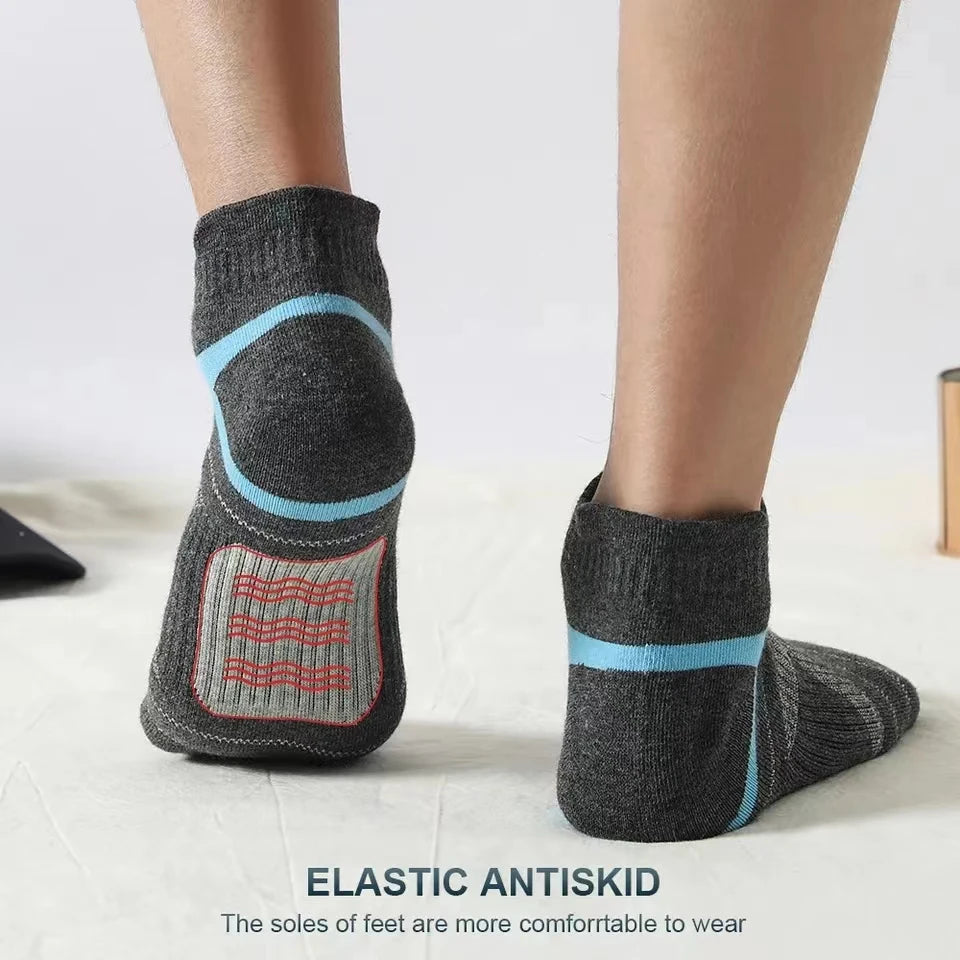 5 Pairs High Quality Socks Men Summer Outdoor Casual Cotton Socks Short Breathable Black Ankle Socks Run Sports Socks Size 38-45 Quick Pick Grocers