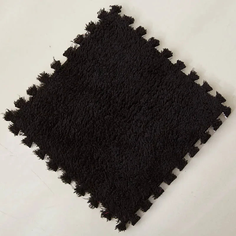 10Pcs 30*30CM Creative Plush Puzzle Foam Floor Mat Puzzle Carpet Warm Playmat Interlocking Exercise Tiles Fluffy Area Rugs Quick Pick Grocers
