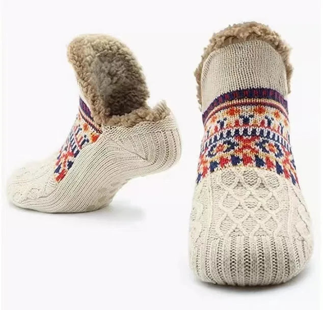 Super Warm Winter Non-slip Floor Socks Women Men Snow Socks Sleep Carpet Socks Slippers Socks Women Velvet Boot Unsiex Home Wear Quick Pick Grocers