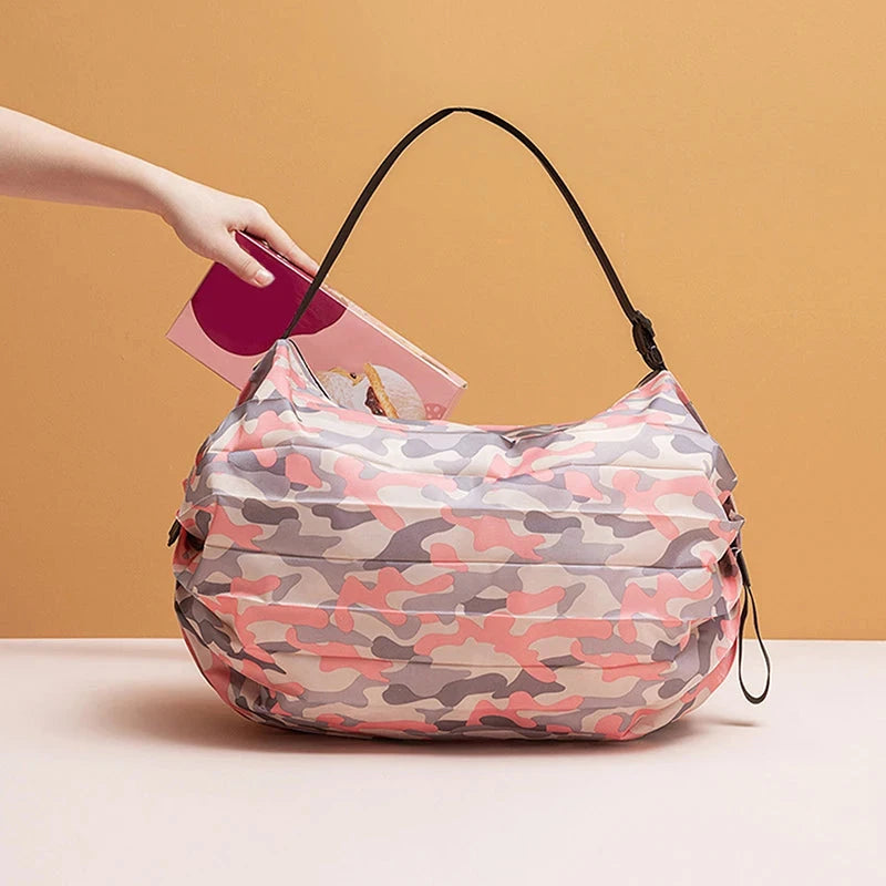 1pc Shopping Bags Foldable Storage Bag With Handle Portable Travel Camouflage Handbags Large Capacity Shopping Bag Econic Blanks