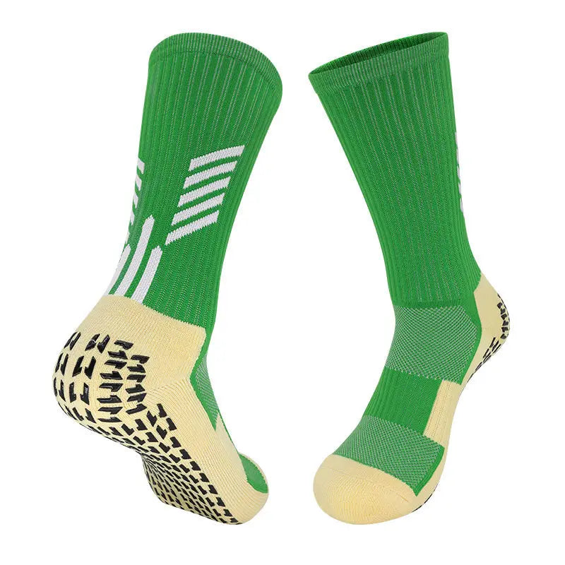 High Quality Anti Slip Soccer Socks Adults Kids Sport Towel Bottom Cotton Mid Tube Non Slip Football Hockey Baseball Grip Sock Quick Pick Grocers