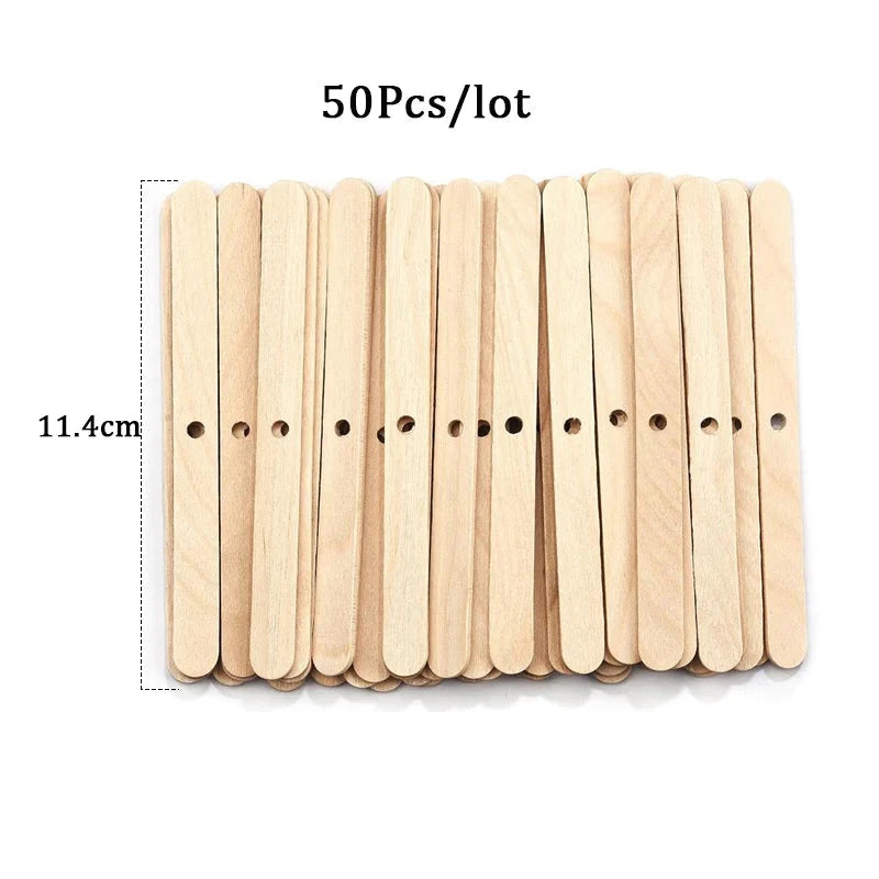 120Pcs Waxed Cotton Candle Wicks with Stand Original Smokeless Candle Wick for DIY Candle Silicone Mold Candle Making Supplies Econic Blanks