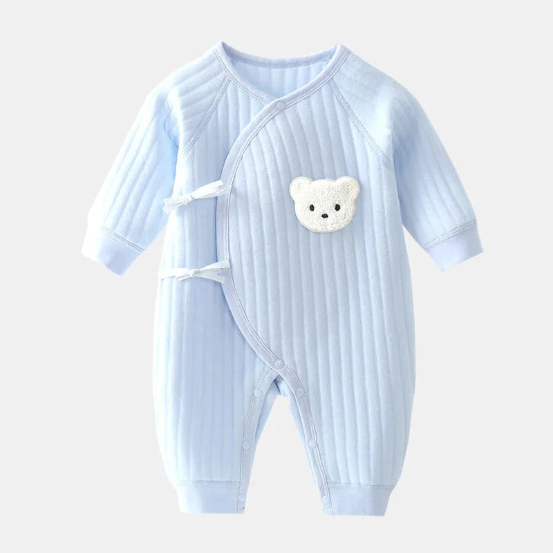 Boys Girls Bodysuit Newborn Winter Onesie Clothes Cotton Toddler Home Wear  0-6M Thickened Spring and Autumn Clothing Econic Blanks