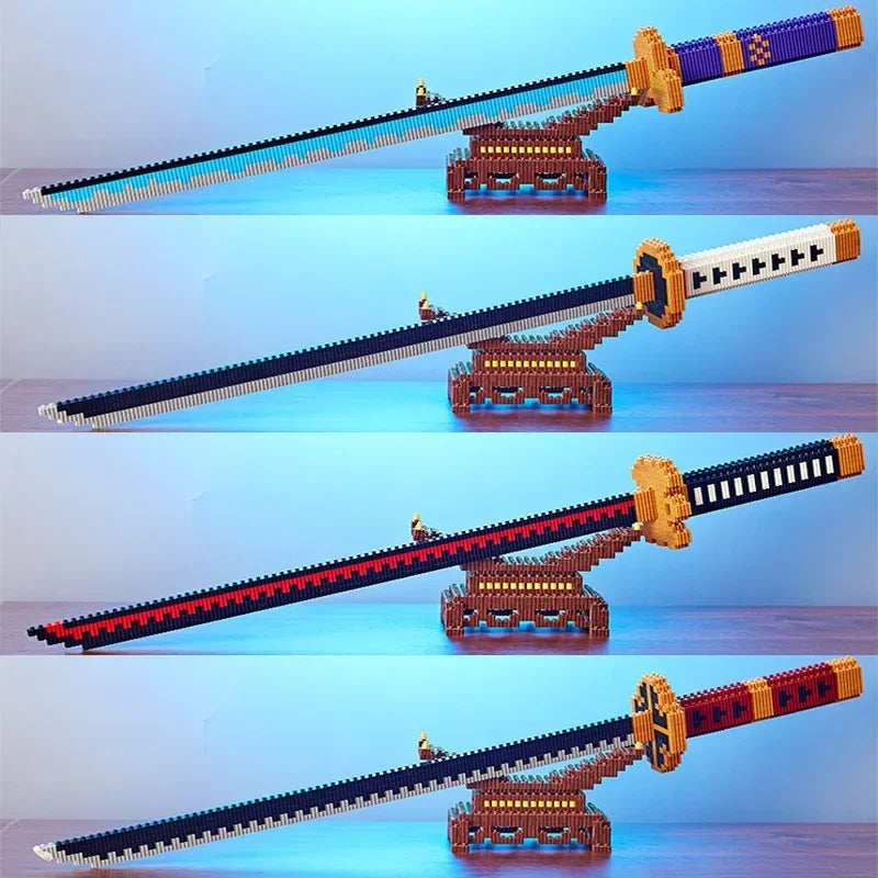 Samurai Sword Building Blocks Ninja Blade Katana Japanese Anime Butterfly Nichirin Knife Bricks Children Toys for Adult Quick Pick Grocers