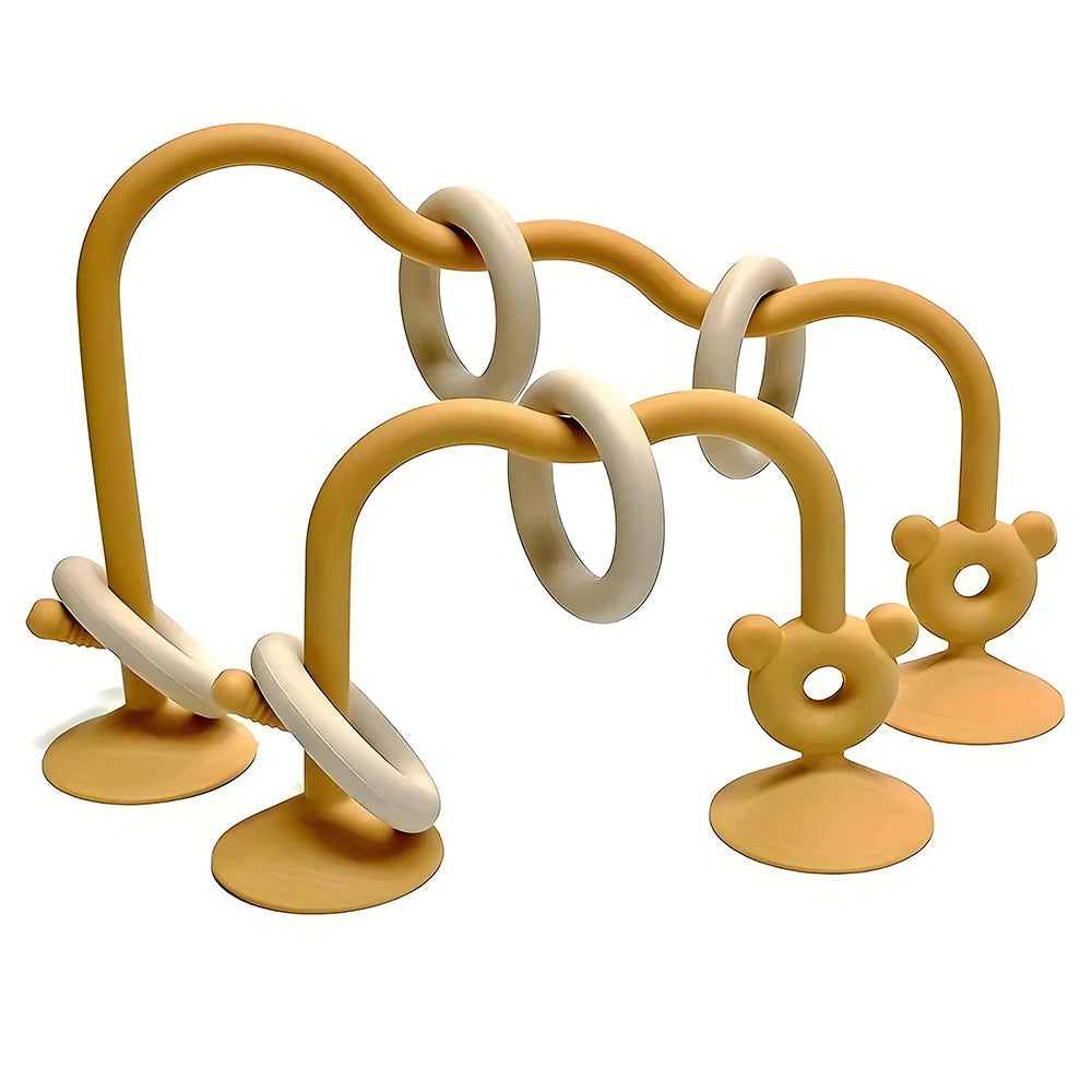 Silicone Children's Silicone Desktop Toys Bead Wrap Baby Early Learning Puzzle Game Toys Highchair Desktop Adsorption Toys Purest Peak