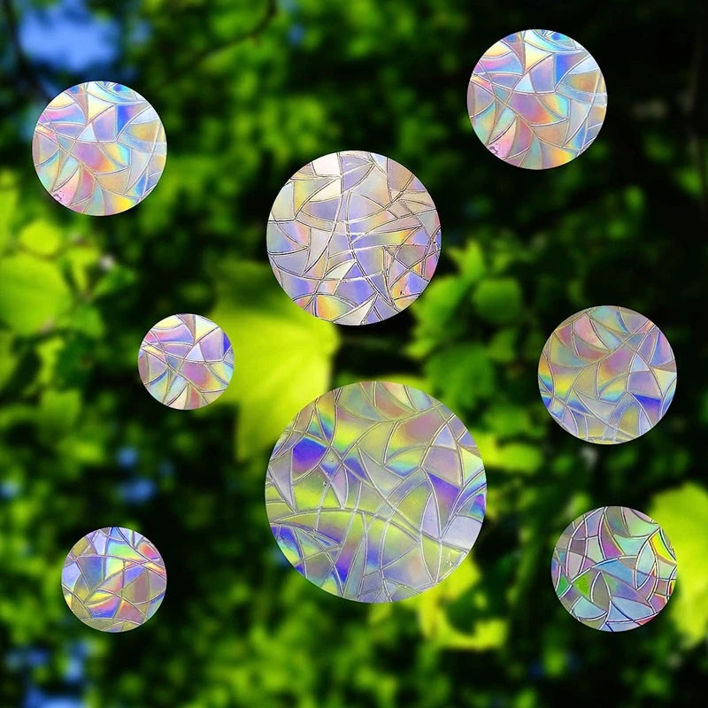 Rainbow Suncatcher Window Stickers PVC Cat Butterfly Prism Glass Wall Sticker Home Kids Bedroom Decoration Self Adhesive Decal Quick Pick Grocers
