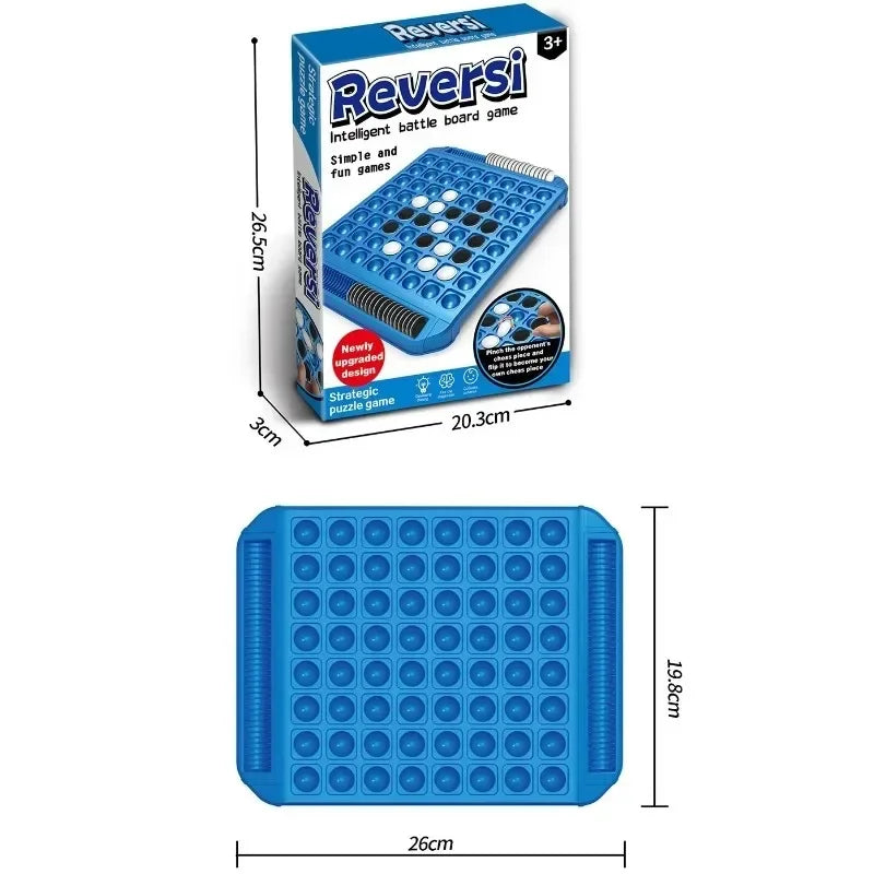 Dual-Side Flip Board Strategy Game for 2 Players Logic Training Educat for 2 Players Logic Training Educational Brain Teaser Toy Quick Pick Grocers
