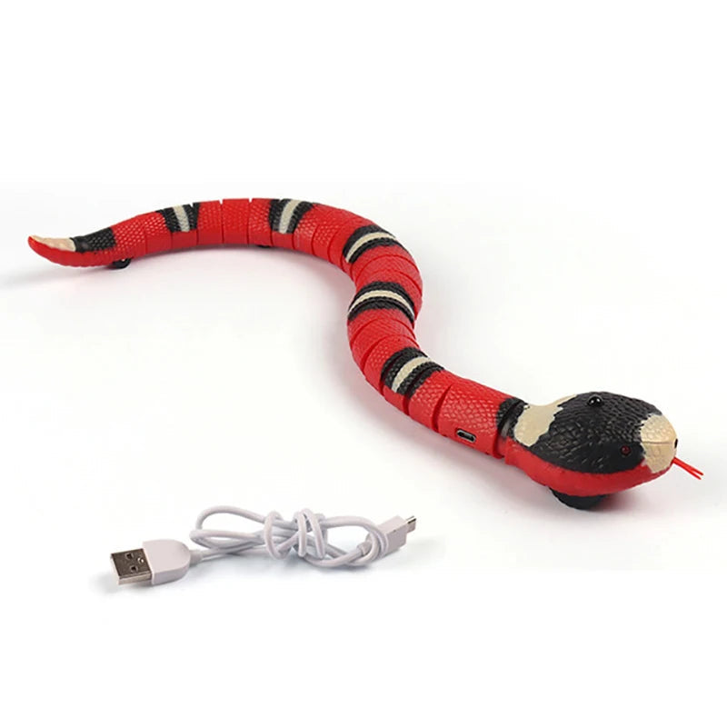 Automatic Cat Toys Interactive Smart Sensing Snake TeaseToys for Cats USB Charging Cat Accessories for Pet Cats  Game Play To Econic Blanks