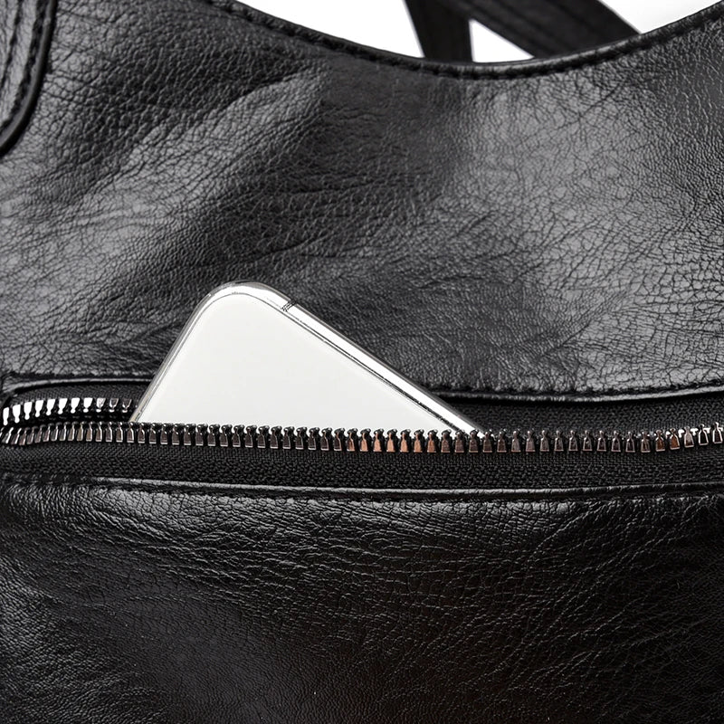 Pu shoulder bag fashionable temperament zipper opening design daily commuter handbag Quick Pick Grocers
