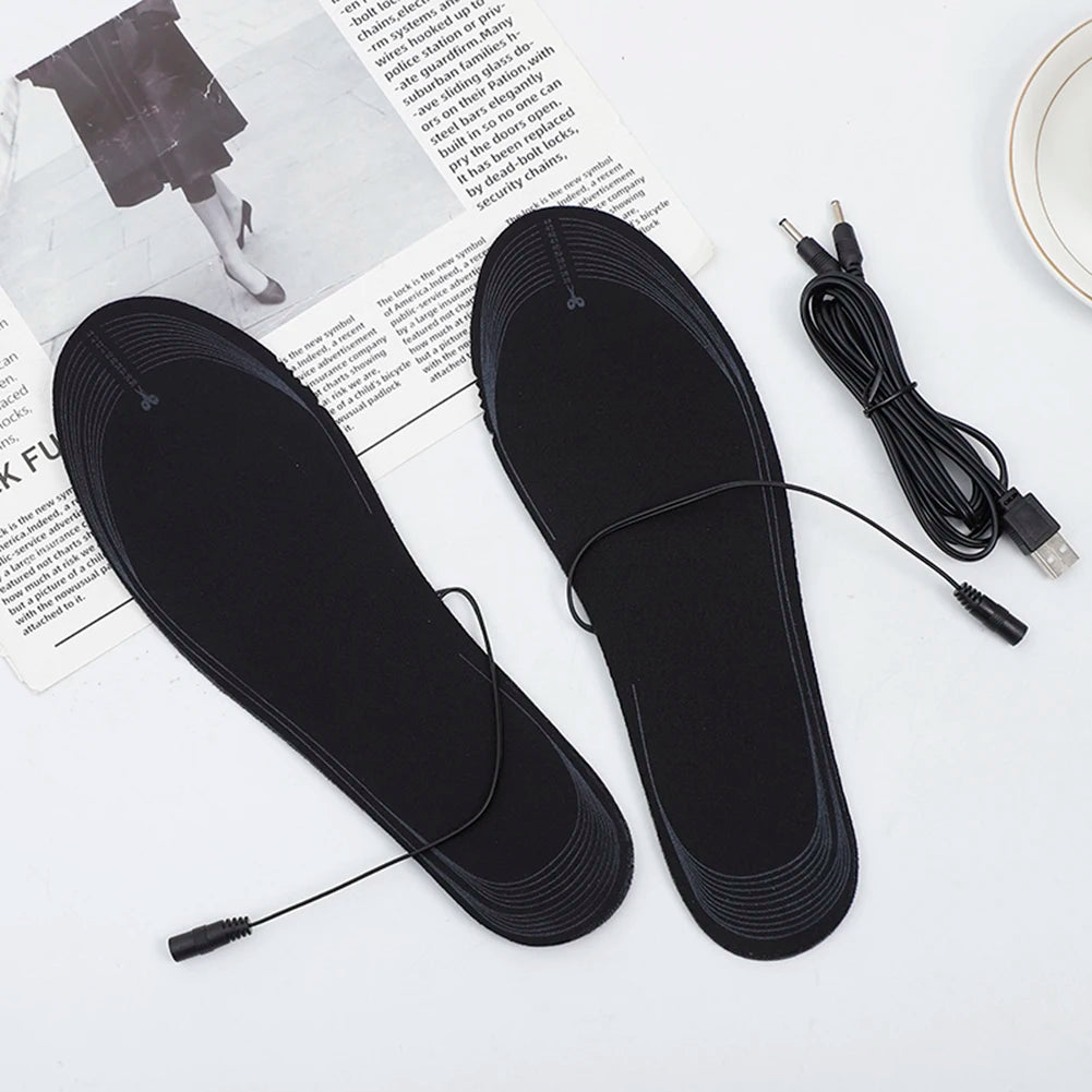 Unisex Electric Foot Warmer Adjustable Temperature Rechargeable Heated Insoles Multifunctional for Winter Fishing Hiking Camping Quick Pick Grocers