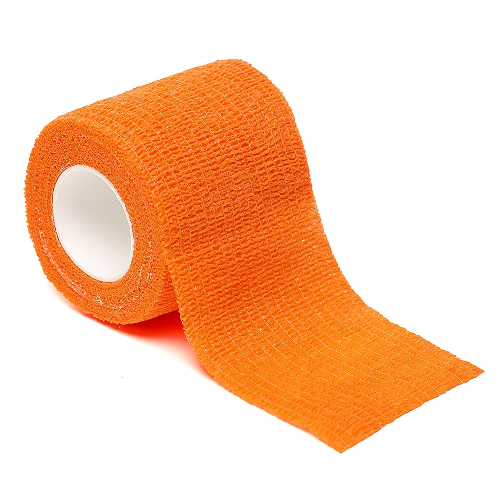 Black sports self-adhesive elastic bandage with 4.8-meter elastic knee pads, 18 colors for fingers, ankles, palms, and shoulders Quick Pick Grocers