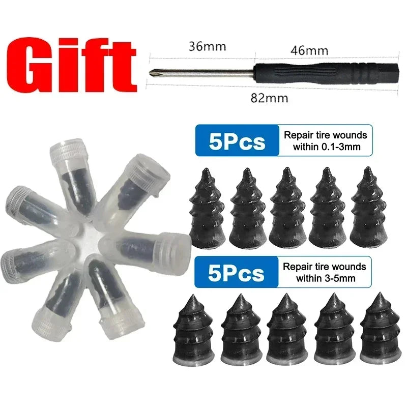 10/20/30Pcs Car Tyre Repair Rubber Nails Set Universal Cars Motorcycle Patch Nails Truck Bicycle Scooter Puncture Repair Tools Quick Pick Grocers