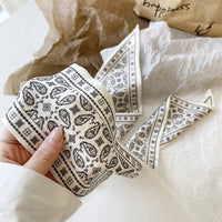 Cashew flower silk scarf, double-sided printed headband, ins decoration, versatile triangle scarf accessories Quick Pick Grocers