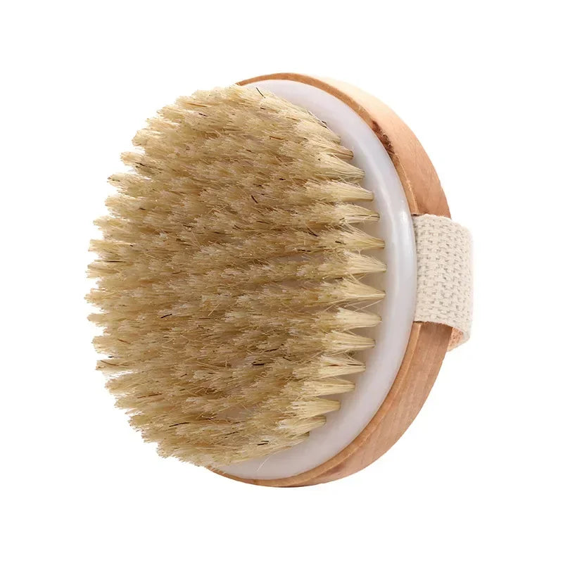 2 In 1 Dry Skin Body Massage Brush Natural Bristle Dead Skin Remover Anti Cellulite Exfoliates Blood Circulation Massage Tools Quick Pick Grocers