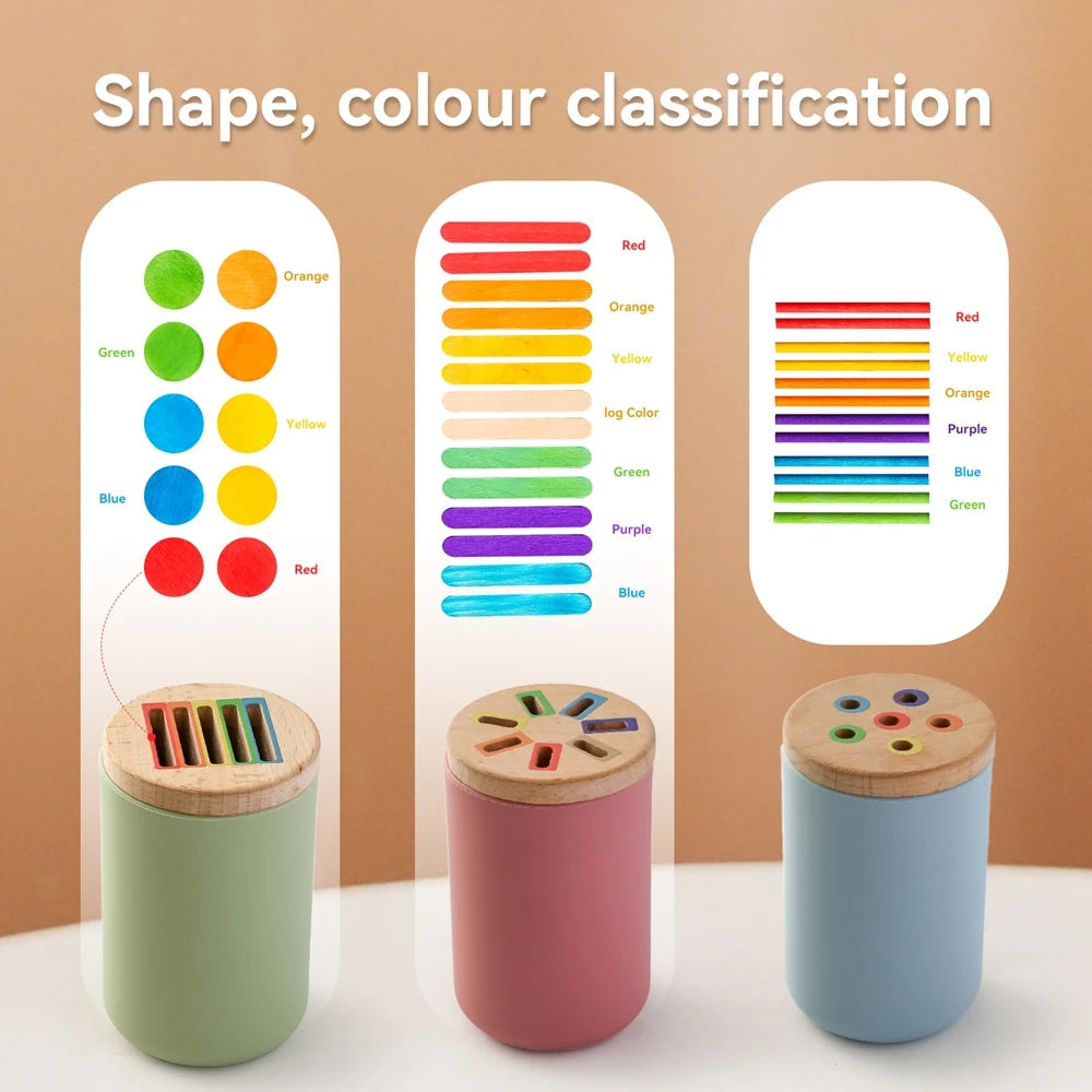 Montessori Baby Toys Silicone Educational Toys Cognitive Toys Color Matching Bucket Toddler Toys Sensor Game Baby Games 2 Years Purest Peak