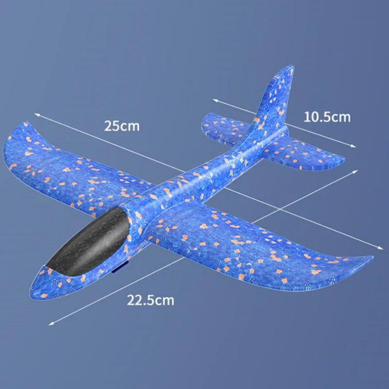 Glowing Foam Aircraft 10M Launcher Catapult Glider Aircraft Gun Toy Children's Outdoor Game Bubble Model Shooting Flying Roundab Quick Pick Grocers