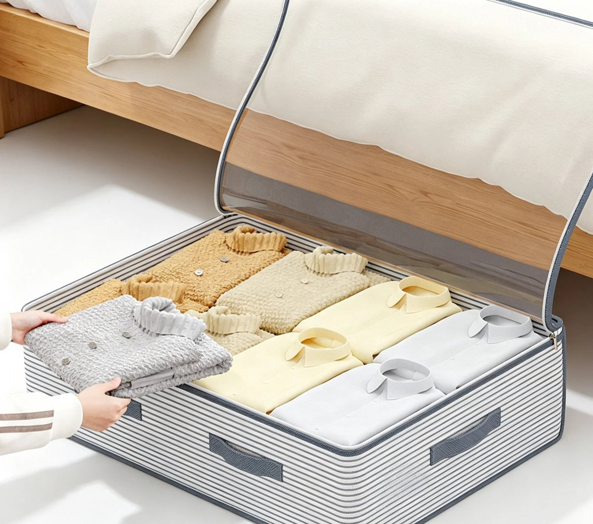 1pc Home Under-bed Garbage Bag for Clothes Quick Pick Grocers