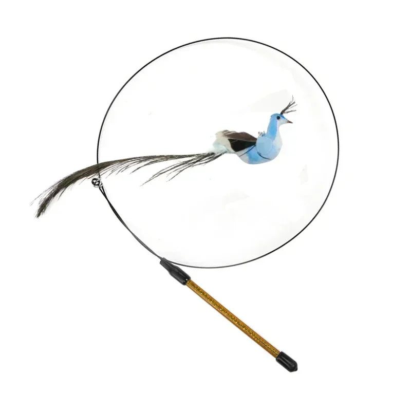 Simulation Bird Cat Toys Funny Interactive Peacock with Bell Cat Stick Toy for Kitten Playing Teaser Wand Toys Pet Cats Supplies Quick Pick Grocers