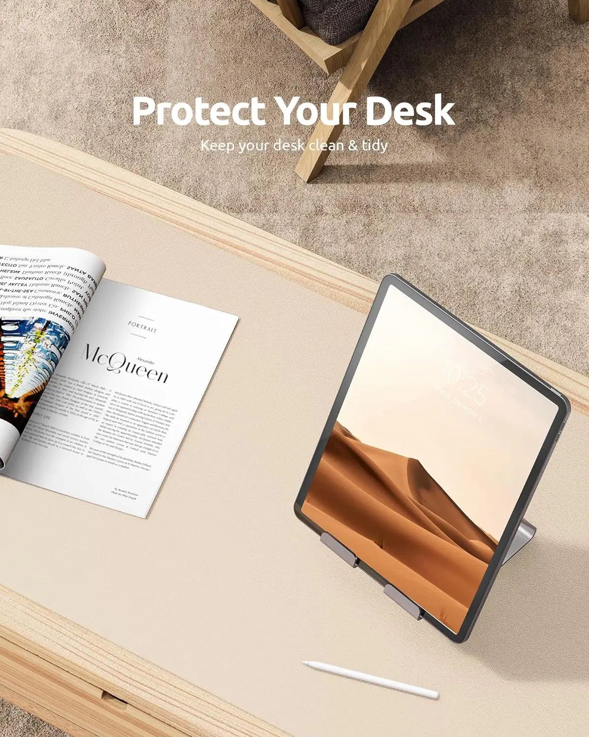 Large Mouse Pad,Office Desk Mat, Leather Desk Pad Protector, Non-Slip PU Leather Desk Blotter, Laptop Desk Pad Quick Pick Grocers