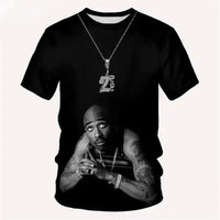 New T-Shirt Harajuku Men T-Shirt Fashion 2pac Graphic T Shirts Hip Hop Men's T-Shirts Summer Tops T-Shirts Man Designer Clothes Quick Pick Grocers