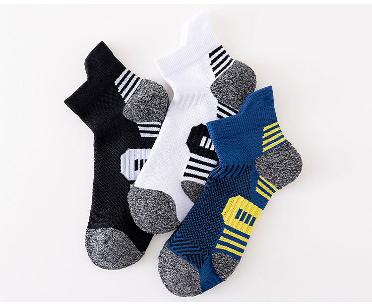 6/5/3 Pairs Men's Athletic Socks Sports Breathable Outdoor Running Compression Socks Cotton Training Long Black Stretch Socks Quick Pick Grocers