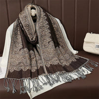 Luxury Brand Autumn Cashmere Pashmina Shawl Lady Wrap Warm Winter Scarves Design Print Female Foulard Cotton Stoles Scarf 2023 Quick Pick Grocers