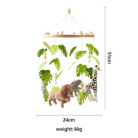 Baby Crib Mobile Rattle Toy For 0-12 Months Cartoon Felt Forest Animal Bed Bell Hanging Wooden Bracket Mobile Newbaby Rattle Toy Purest Peak