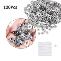 120Pcs Waxed Cotton Candle Wicks with Stand Original Smokeless Candle Wick for DIY Candle Silicone Mold Candle Making Supplies Econic Blanks