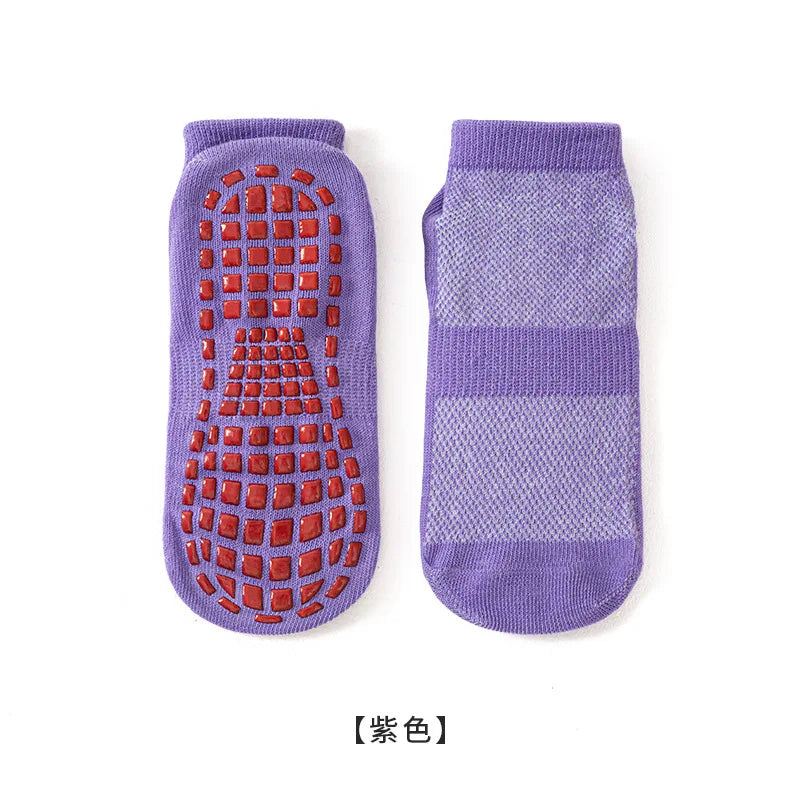 Fashion Solid Children Floor Socks Boys Kids Girls Baby Non Slip Silicone Toddler Socks Breathable Versatile Parent-child Socken Quick Pick Grocers