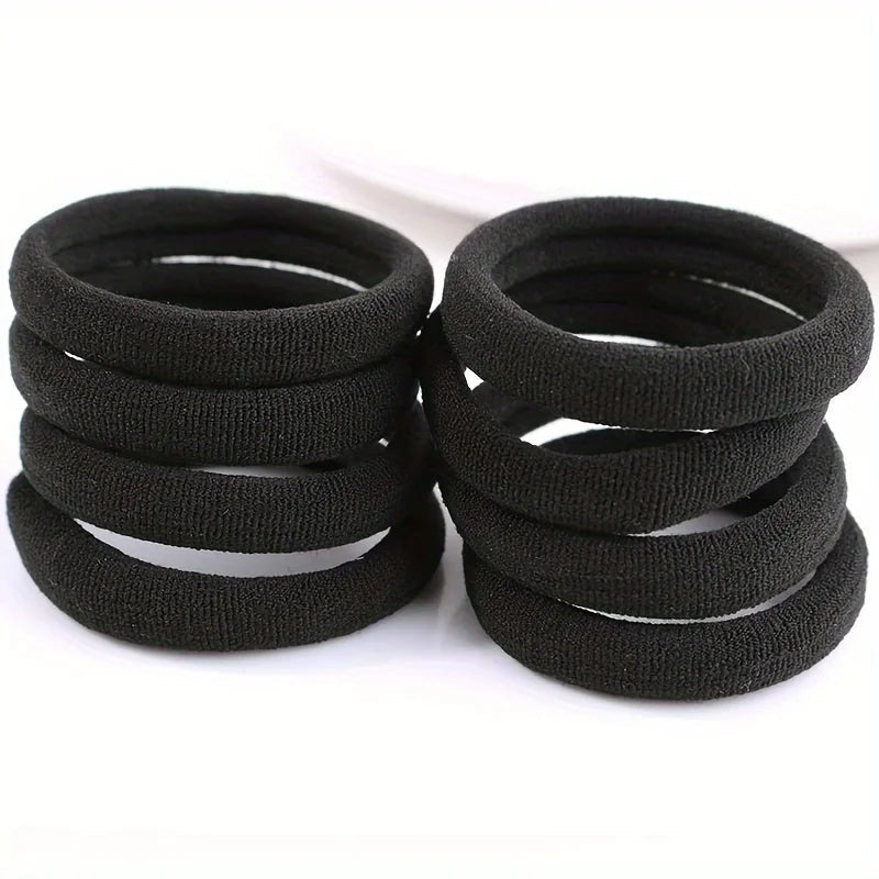 New 50PCS/Set Women Girls Candy Colors Nylon Basic Scrunchie Hair Tie Ponytail Hold Hair Rubber Bands Fashion Hair Accessories Quick Pick Grocers