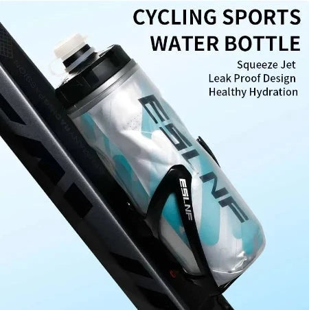 610ML Cycling Keep Cold Water Bottle MTB Road bike Portable Cup Lightweight Outdoor Cycling Water bottle Bike Accessory Econic Blanks