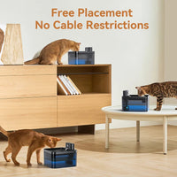 ROJECO Wireless Automatic Cat Water Fountain 2600mAh Pet Water Dispenser For Dog Cat Infrared Sensor Smart Pet Drinkier Fountain Quick Pick Grocers