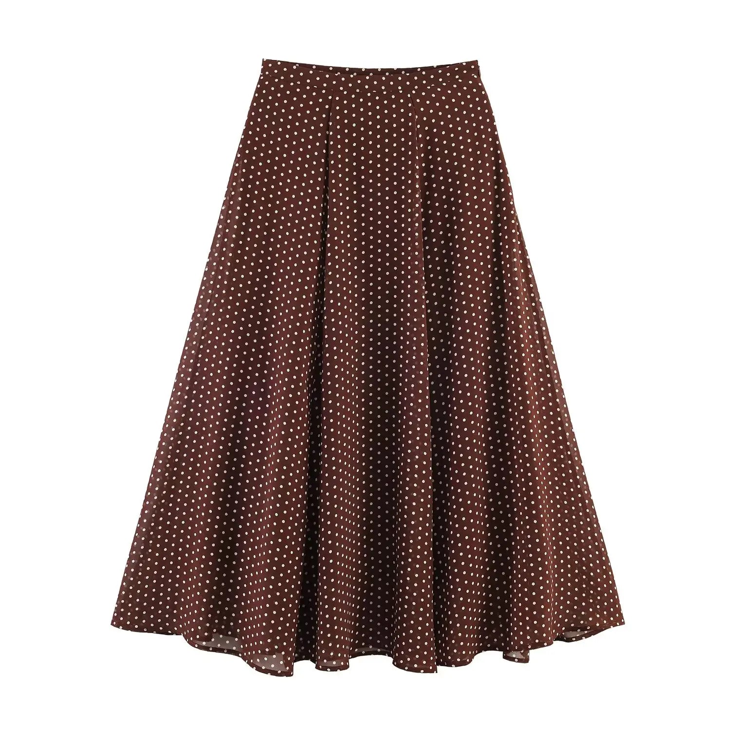 Polka Dot Printed Midi Skirts Two Piece Sets for Women 2025 Summer Chic Bow Tied Blouse Top Suits Woman 2 Piece Outfits Quick Pick Grocers