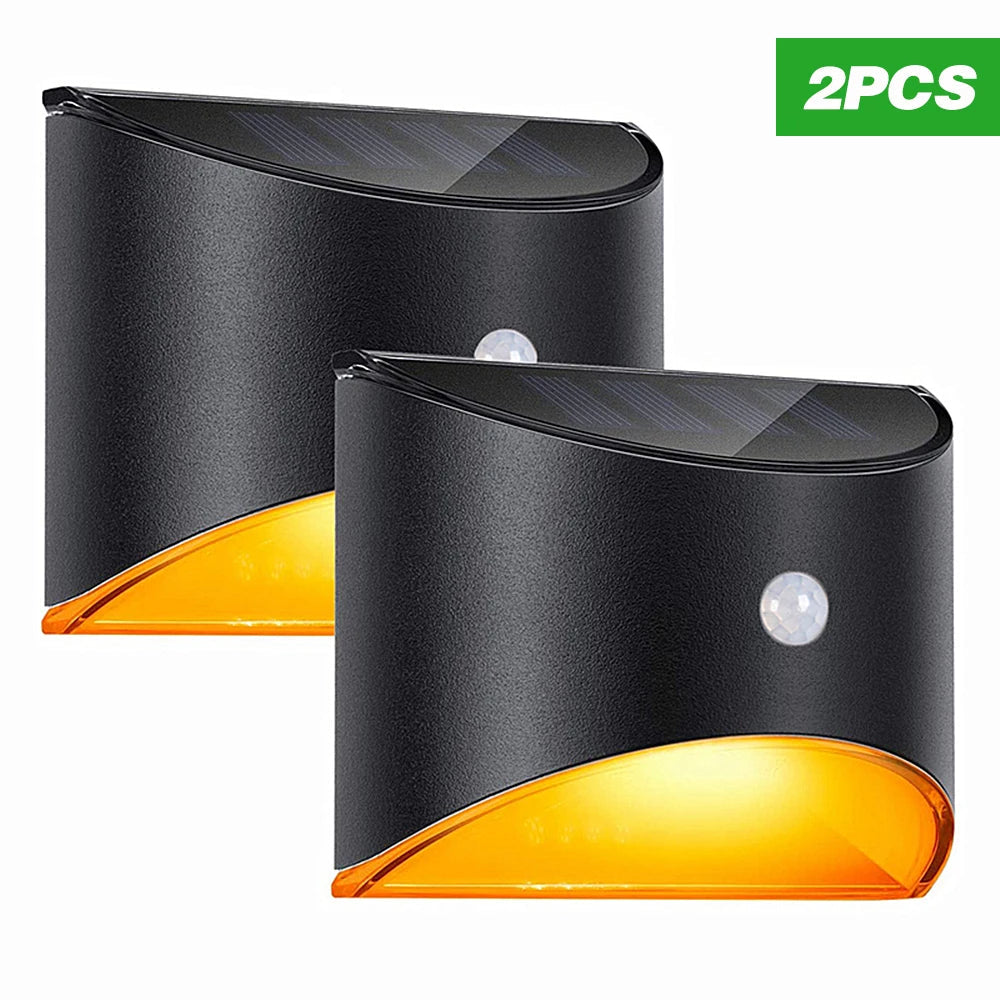 LED Solar Light Outdoor Motion Sensor Wall Lights Waterproof Garden Wall Lamp Solar Power Lighting Decorative Wall Stair Fence Quick Pick Grocers