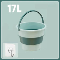 5/10/17L Portable Folding Bucket Multifunctional Thickened Silicone Bucket for Car Washing and Fishing Camping Folding Bucket Quick Pick Grocers