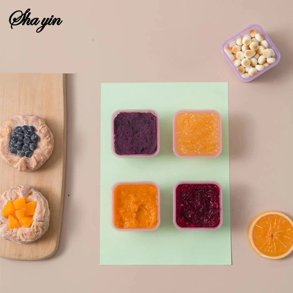 4PCS Candy-Colored Mini Sealed Storage Box For Storing Hamster Snacks And Separating Condiments - Portable Econic Blanks
