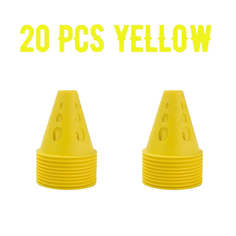 20/40/60 PCS Colorful Windproof Skate Marker Cones Roller Football Marking Cup Soccer Training Equipment Quick Pick Grocers