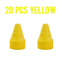 20/40/60 PCS Colorful Windproof Skate Marker Cones Roller Football Marking Cup Soccer Training Equipment Quick Pick Grocers