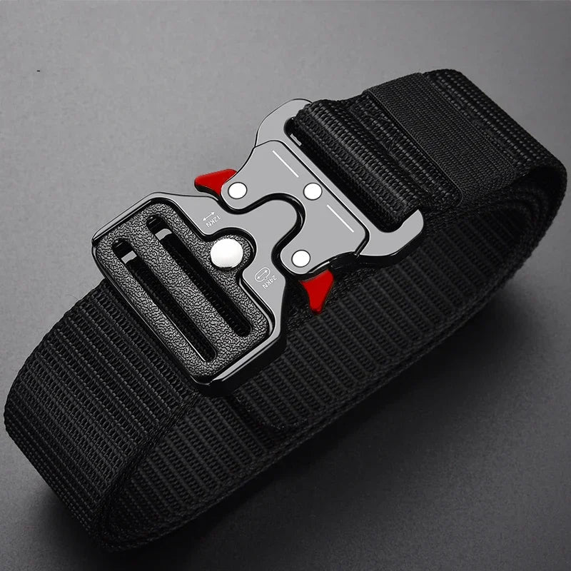 Genuine Tactical Belt Quick Release Outdoor Military Belt Soft Real Nylon Sports Accessories Men And Women Black Belt Quick Pick Grocers
