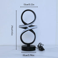 Creative spiral LED table lamp, adjustable in 3 colors, USB power supply, suitable for home bedrooms, offices, and study rooms Quick Pick Grocers