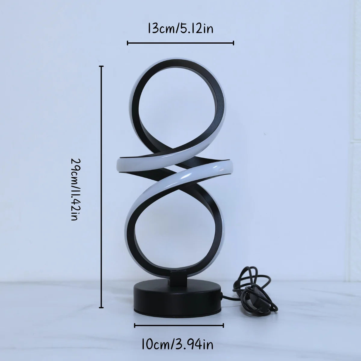 Creative spiral LED table lamp, adjustable in 3 colors, USB power supply, suitable for home bedrooms, offices, and study rooms Quick Pick Grocers